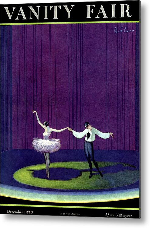 Illustration Metal Print featuring the photograph Vanity Fair Cover Featuring A Masked Male Dancer by William Bolin