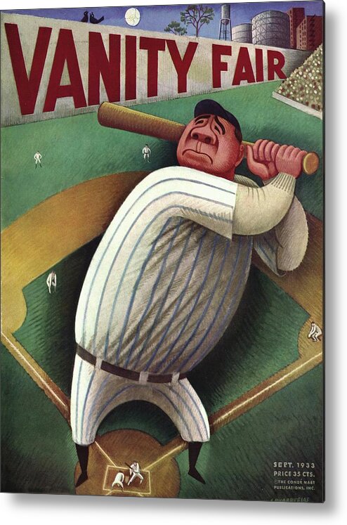 #faatoppicks Metal Print featuring the photograph Vanity Fair Cover Featuring Babe Ruth by Miguel Covarrubias