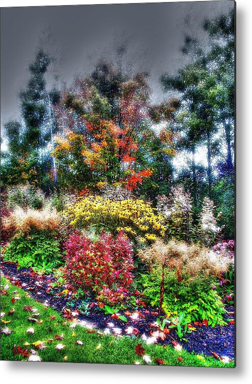 Fall Foliage Metal Print featuring the photograph Vermont Fall Garden by John Nielsen