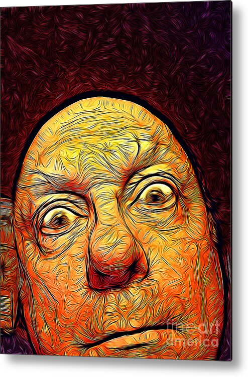 Man Metal Print featuring the digital art Vern Selfie by Wernher Krutein