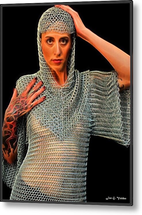 Fantasy Metal Print featuring the painting Vogue Chain Shirt by Jon Volden