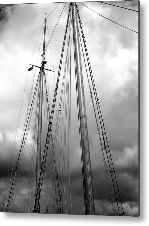 Mast Metal Print featuring the photograph Waiting to Sail by Ellen Tully