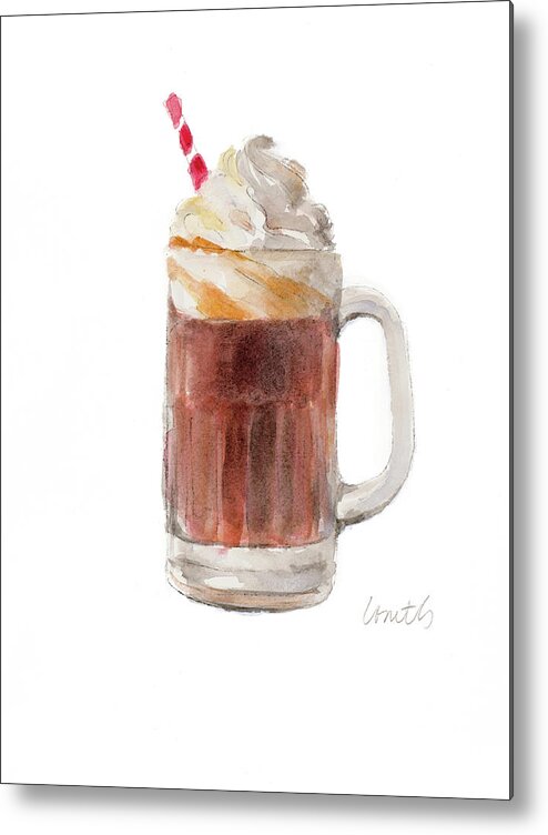 Water Metal Print featuring the painting Water Color Cold Dessert II by Lanie Loreth