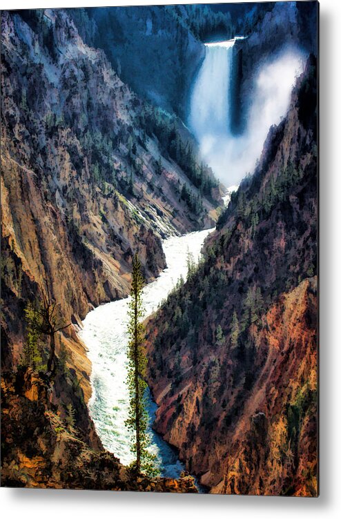 Wyoming Metal Print featuring the photograph Waterfall 8 by Dawn Eshelman
