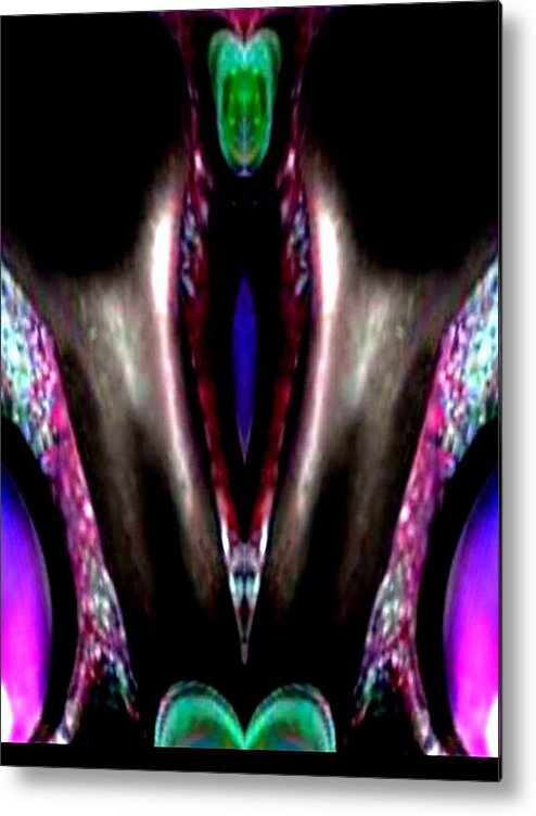 Black Metal Print featuring the digital art Wesket by Mary Russell