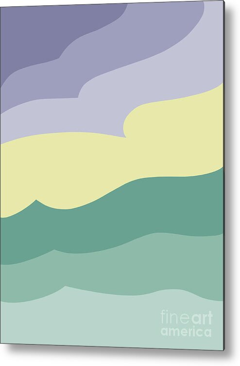 Coast Metal Print featuring the painting Where Sea Meets Sky by Henry Manning