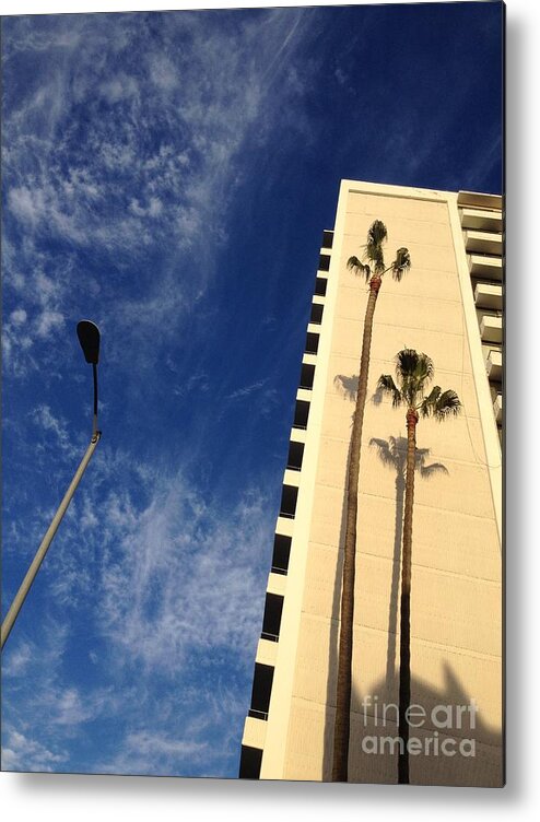 Wilshire Metal Print featuring the photograph Wilshire Palms by Nora Boghossian
