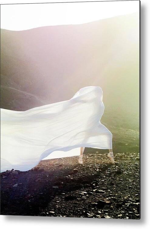 Ballet Dancer Metal Print featuring the photograph Windy Ballerina by Henrik Sorensen