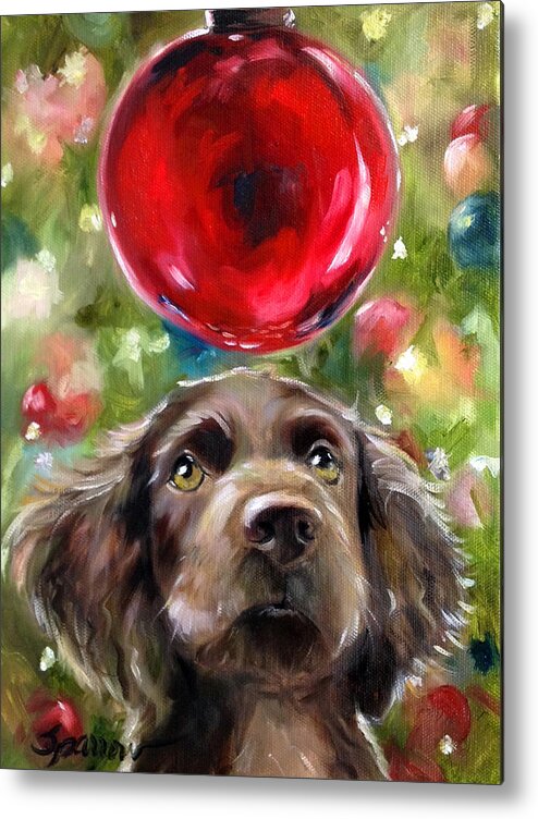 Boykin Spaniel Metal Print featuring the painting Wish by Mary Sparrow
