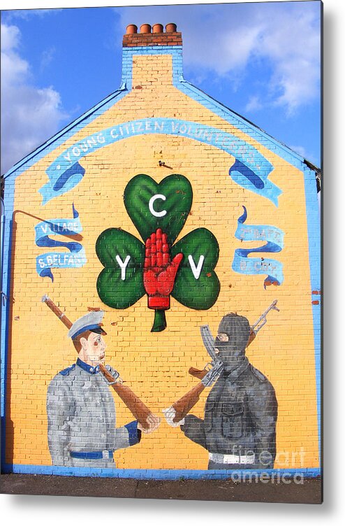 Loyalist Metal Print featuring the photograph Belfast YCV Mural by Nina Ficur Feenan