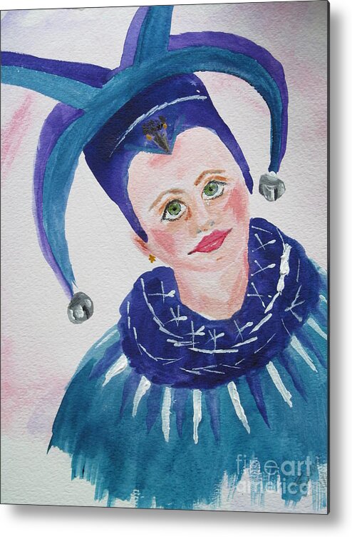 Jester Metal Print featuring the painting You Jest by Susan Voidets