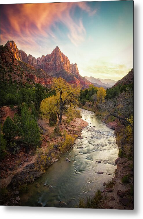 Zion Metal Print featuring the photograph Zion National Park by Michael Zheng