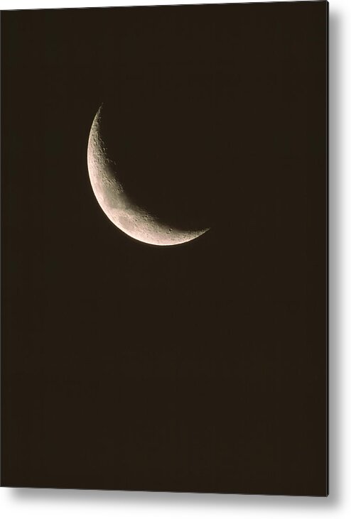 Crescent Moon Metal Print featuring the photograph Crescent Moon #2 by David Nunuk