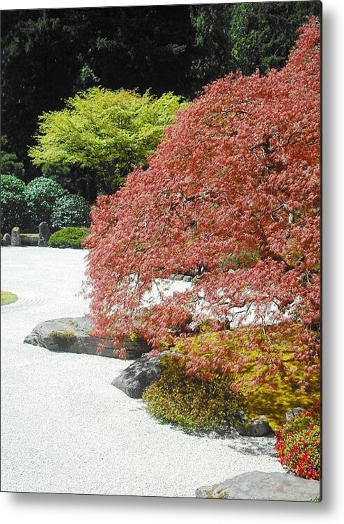 Japanese Garden Metal Print featuring the photograph Portland Japanese Garden #4 by Kelly Manning