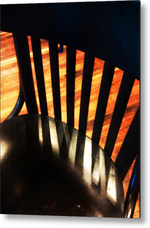 Cafe Metal Print featuring the photograph Bistro chair by Olivier Calas