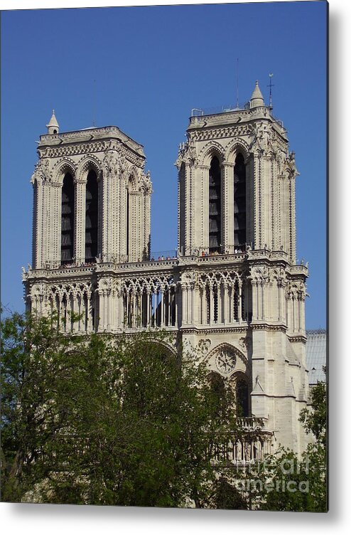 Notre Dame Cathedral Metal Print featuring the photograph Notre Dame before the fire by Valerie Shaffer