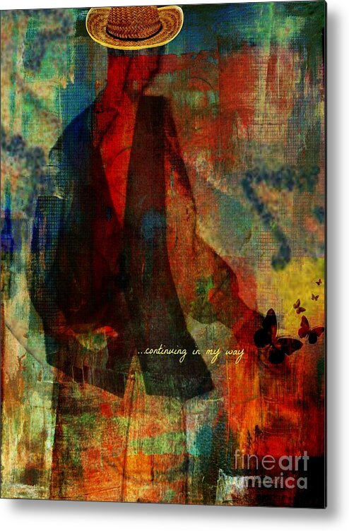  Metal Print featuring the mixed media Continue in His Way by Fania Simon