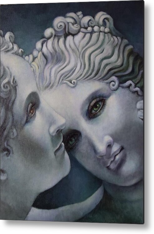Ancient Metal Print featuring the painting Cool Muses by Geraldine Arata