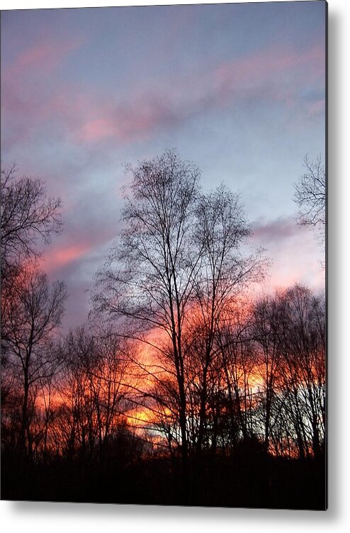Sunset Metal Print featuring the photograph Explosions Of Color by Kim Galluzzo Wozniak