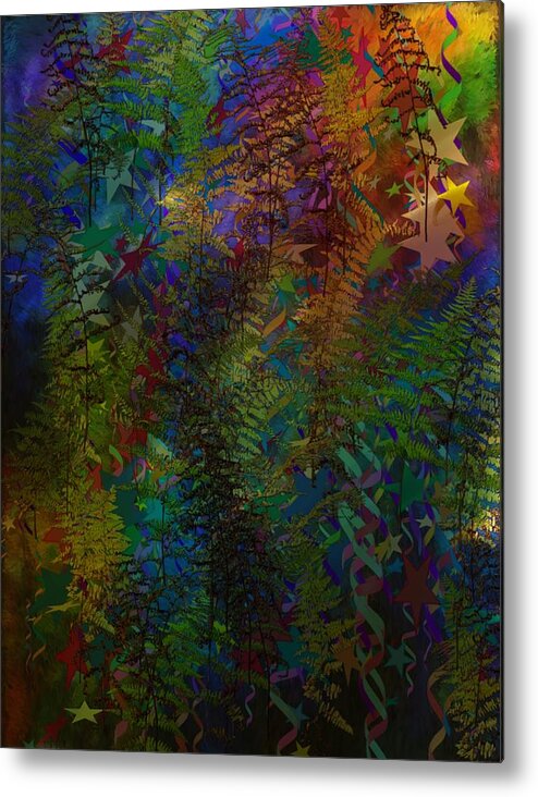 Ferns Metal Print featuring the painting Fanciful Ferns by Christine Crawford