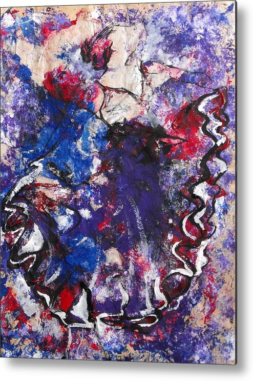 Flamenco Metal Print featuring the painting Flamenco Dancer 6 by Koro Arandia