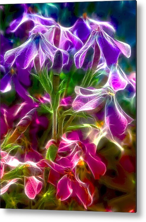 Flowers Metal Print featuring the photograph Ghosting Blooms by Bill and Linda Tiepelman