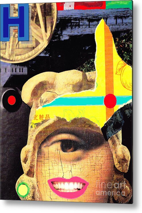 Cyclops Metal Print featuring the mixed media 'H Collage by Bill Thomson
