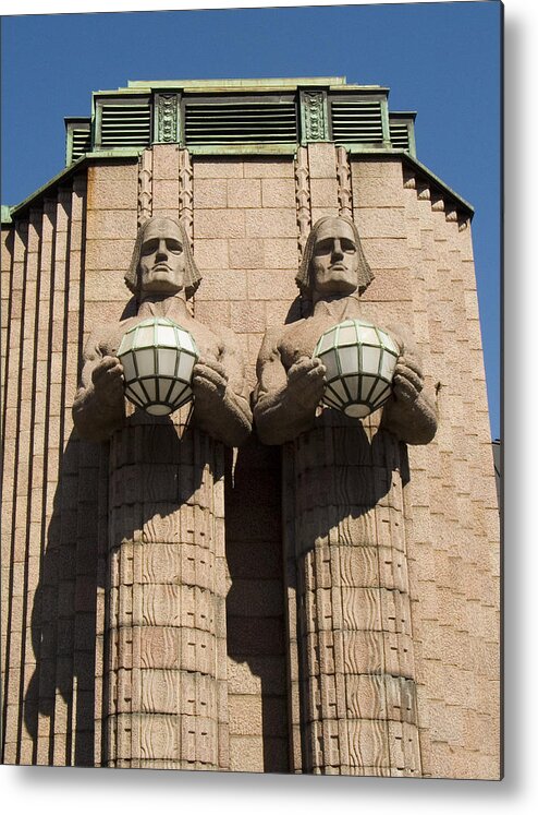 Statues Metal Print featuring the photograph Helsinki Station by David Harding