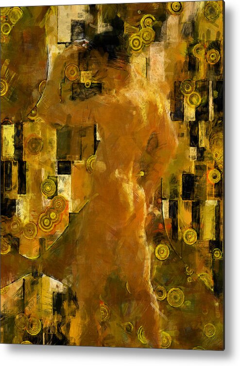 Nude Metal Print featuring the photograph I'm Waiting For You  Male by Kurt Van Wagner