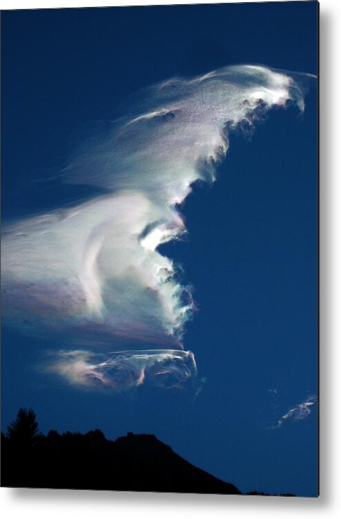 Landscape Metal Print featuring the photograph Iridescent Cloud Wave by Amelia Racca