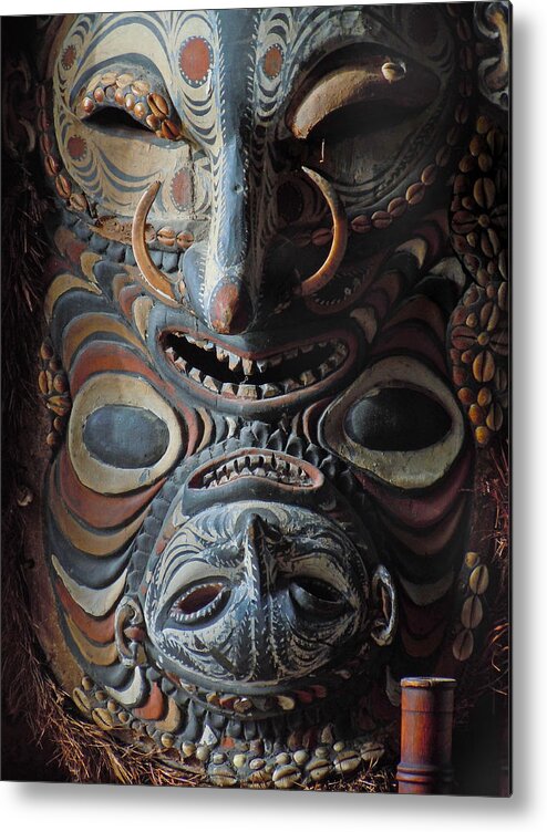 Mask Metal Print featuring the photograph Mask by Nancy Griswold