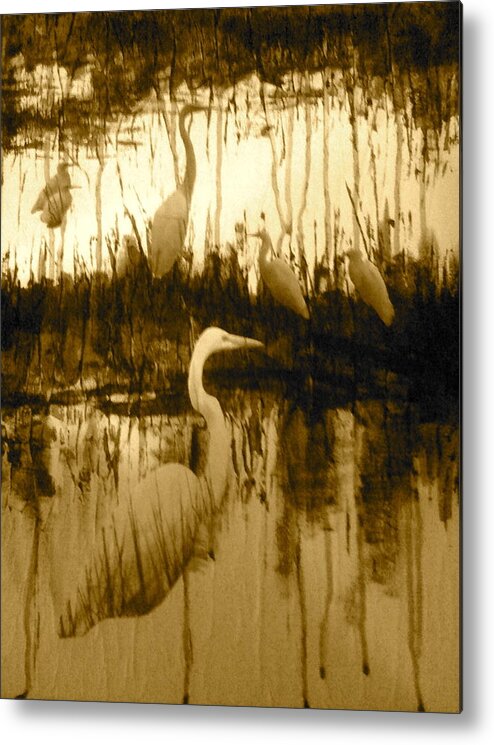 Marsh Metal Print featuring the painting Ninigret Pond by Dave Norberg