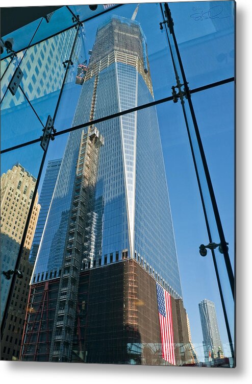 Nyc Metal Print featuring the photograph One WTC Rising by S Paul Sahm