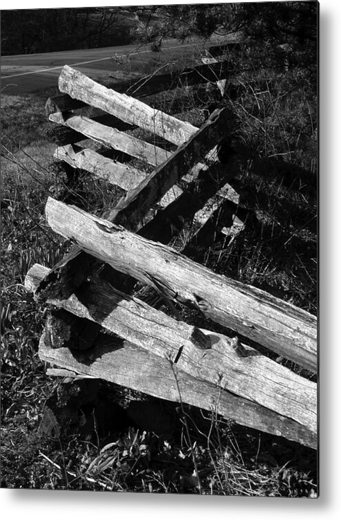 Curtis Neeley Metal Print featuring the photograph OrchardFence by Curtis J Neeley Jr