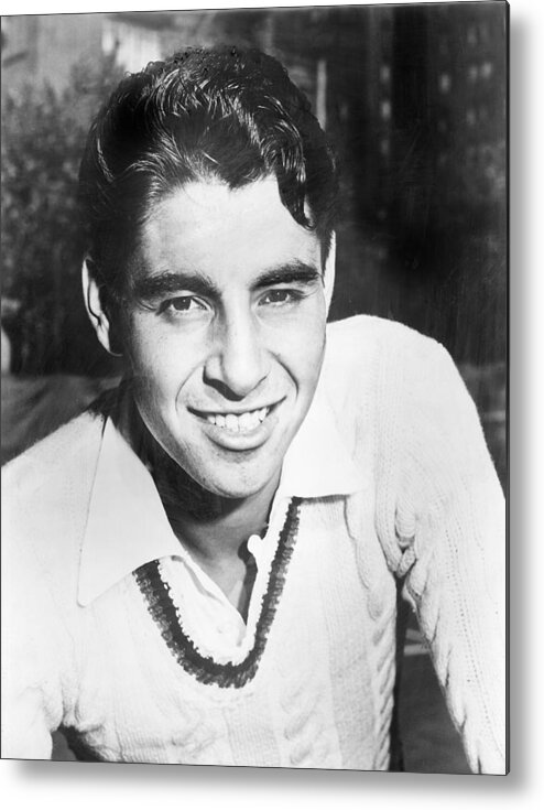 1950s Candids Metal Print featuring the photograph Pancho Gonzales, Tennis Player by Everett