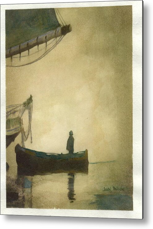 Sailing Metal Print featuring the painting Permission to Board by John Brisson
