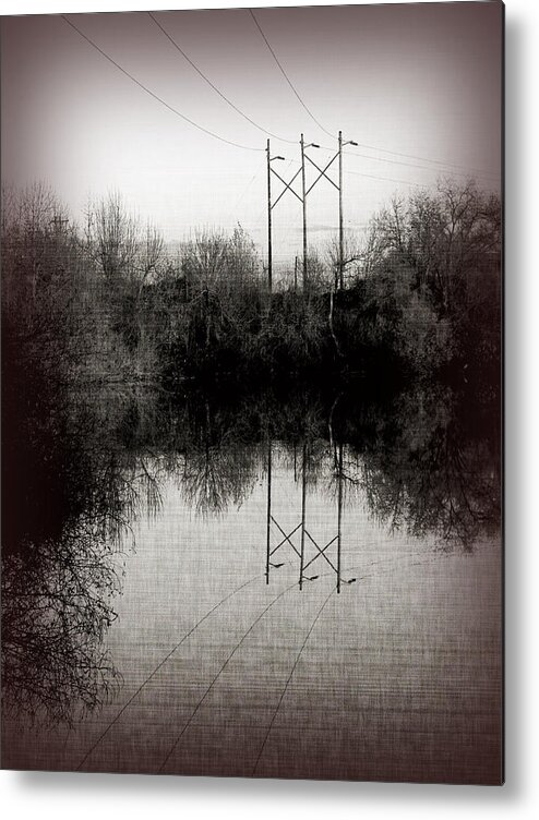 Sepia Metal Print featuring the photograph Power by Bonnie Bruno