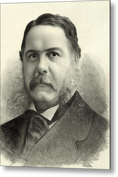 president Chester Arthur Metal Print featuring the photograph President Chester Arthur by International Images