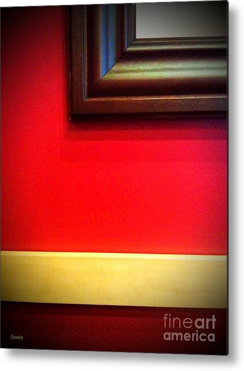 Red Metal Print featuring the photograph Red Wall by Eena Bo