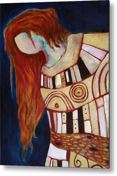 2011 Metal Print featuring the painting Redhead 2011 by Will Felix