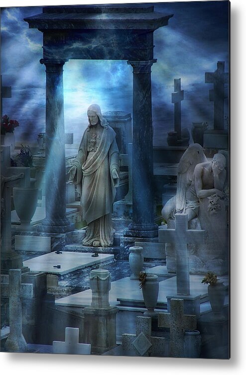 Cemetery Metal Print featuring the photograph Rise by John Rivera