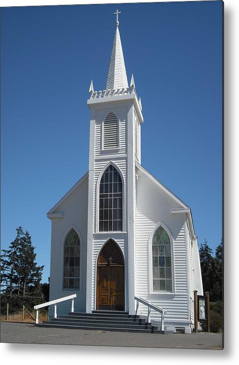 California Metal Print featuring the photograph St Teresa of Avila Church Bodega by Kelly Manning