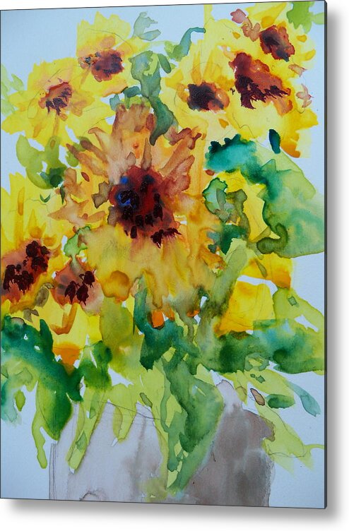 Sandy Collier Metal Print featuring the painting Sunshine Bright by Sandy Collier
