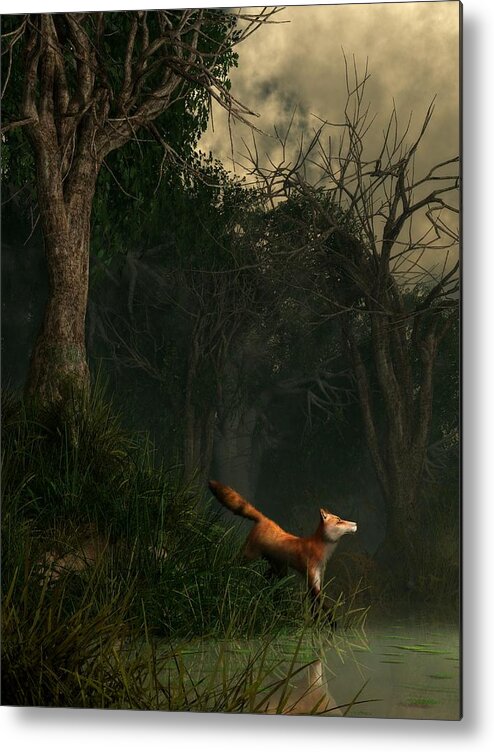 Fox Metal Print featuring the digital art Swamp Fox by Daniel Eskridge