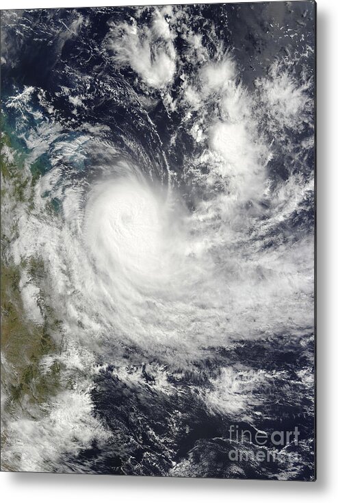 Hamish Metal Print featuring the photograph Tropical Cyclone Hamish Off Australia by Stocktrek Images