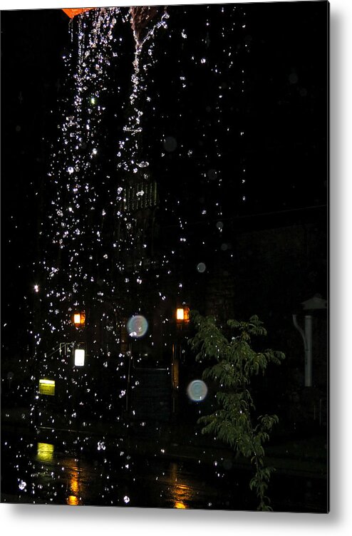Dark Metal Print featuring the photograph Water Diamonds by Azthet Photography