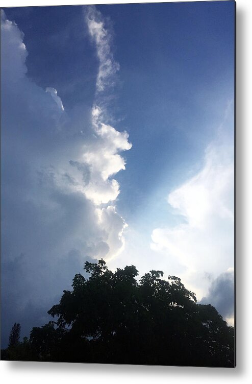  Metal Print featuring the photograph Clouds Faces Off #1 by Audrey Robillard