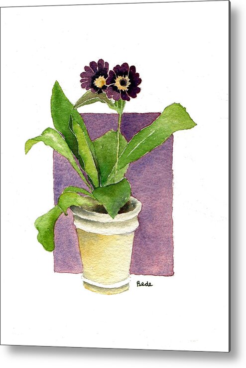Primrose Metal Print featuring the painting Just The Two Of Us #1 by Catherine Bede
