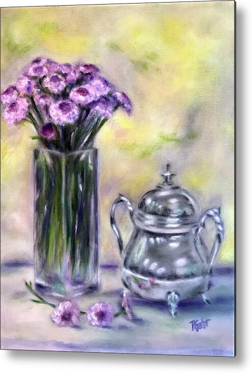 Still Life Metal Print featuring the painting Morning Splendor by Dr Pat Gehr