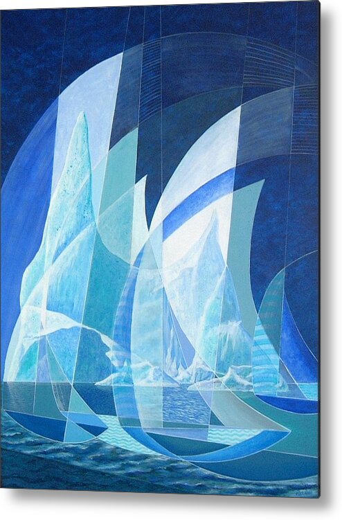 Sails Metal Print featuring the painting North Run #1 by Douglas Pike